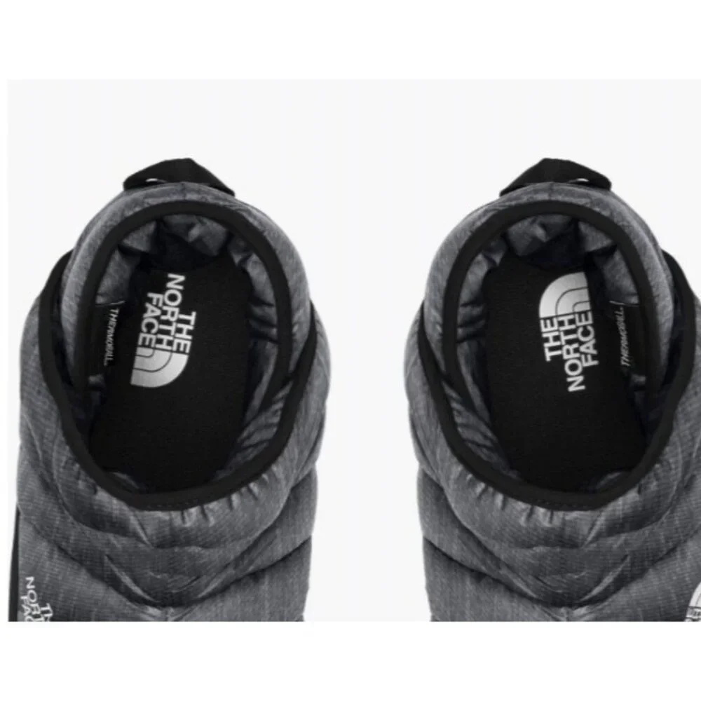The North Face Thermoball Gray Black Water Repellent Slip on Booties Men Size 10